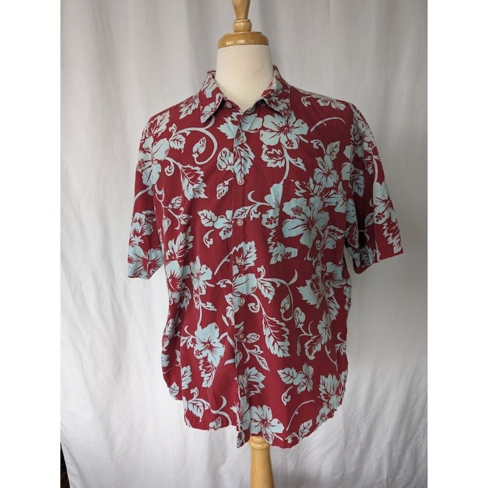 Old Navy Shirt Men's Size XXL Button Front Short Sleeve Hawaiian Floral Dad